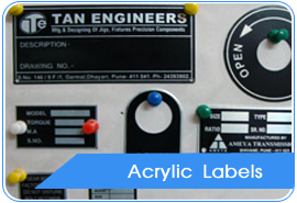 Aluminium Label Manufacturer, Acrylic Label Ahmedabad